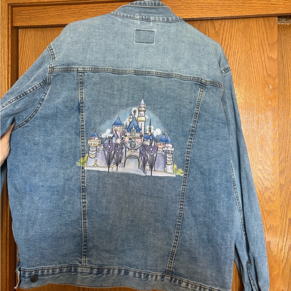 Denim Jacket with Disney Castle